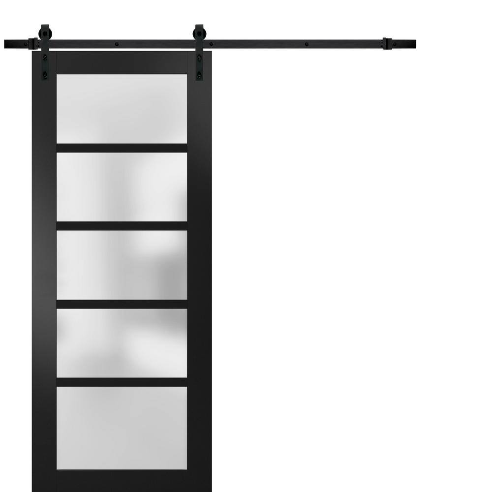 Reviews for Sartodoors 36 in. x 84 in. 5Panel Black Finished Solid MDF