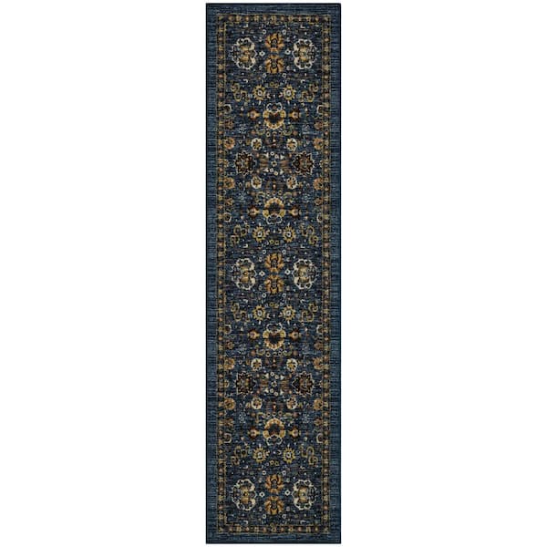 Mohawk Home Lemma Blue 2 ft. x 8 ft. Runner Rug