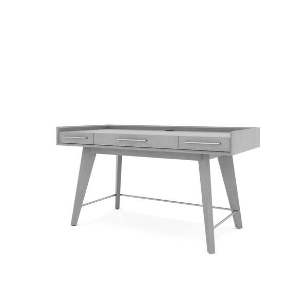 Hitow Home Office Desk 55 Inch Wood Writing Workstation - Gray