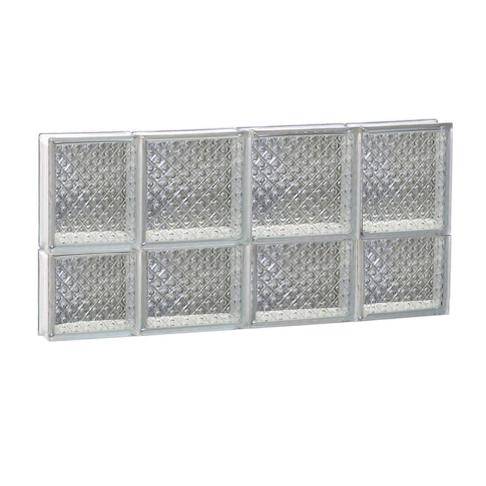 27 in. x 13.5 in. x 3.125 in. Frameless Diamond Pattern Non-Vented Glass Block Window price history on PriceWatchPro