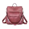 Aoibox 13.38 in. H PU Leather Burgundy Bag Backpack with Side