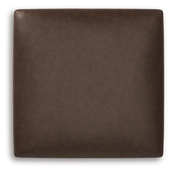 Signature Design By Ashley WalkerPoint Brown Faux Leather Square