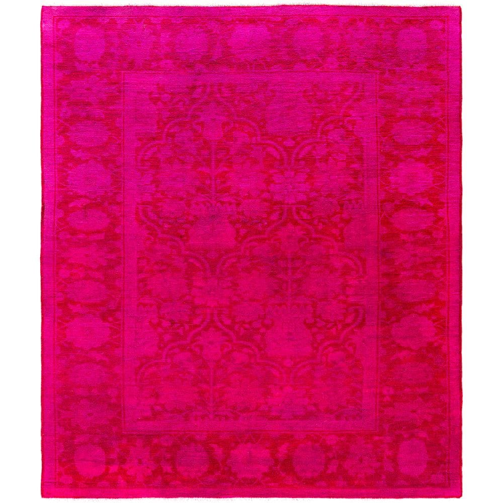 Fine Vibrance Pink 4 X 6 Hand-Knotted Wool Indoor Area Rug price history on PriceWatchPro