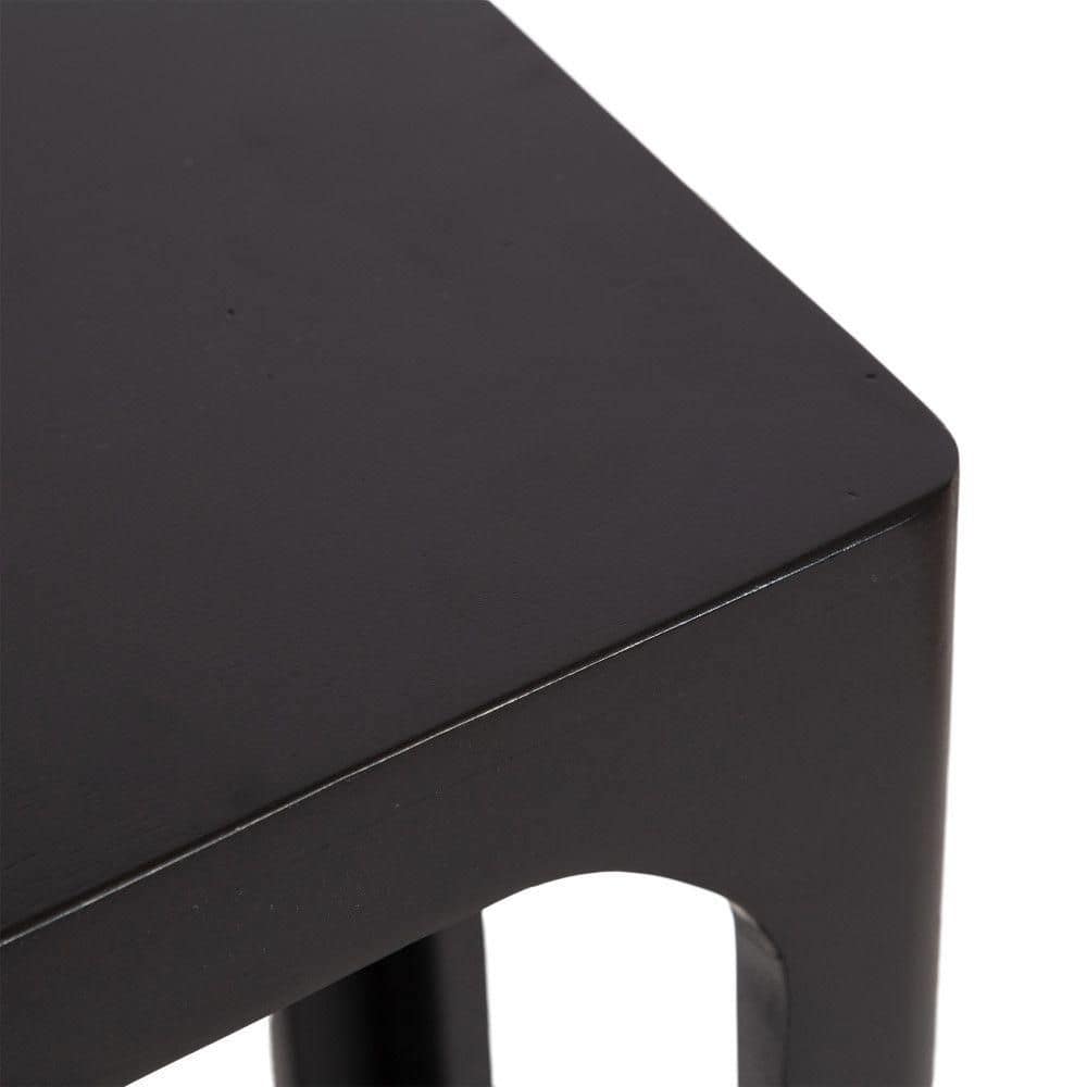 Dahl 16 in. Black Rectangle Solid Wood End Table - thumbnail 6