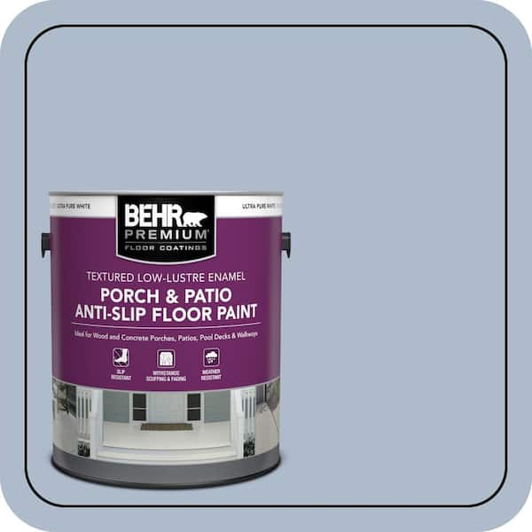 1 gal. #PPU15-16 Simply Blue Textured Low-Lustre Enamel Interior/Exterior Porch and Patio Anti-Slip Floor Paint