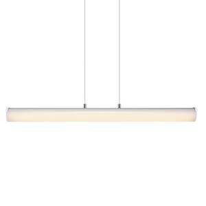 Calypso 20-Watt Integrated LED Chrome Pendant with Frosted Acrylic Shade