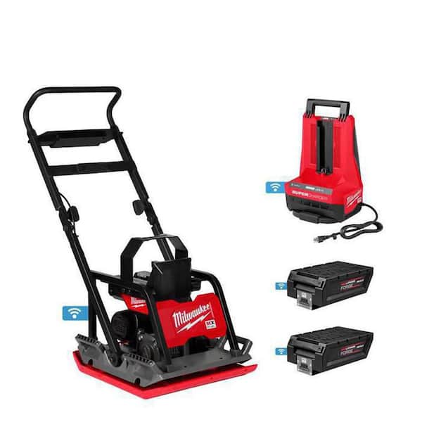 MX FUEL Lithium-Ion 20 in. Plate Compactor Kit with (2) FORGE HD12.0 Batteries and (1) MX FUEL Super Charger