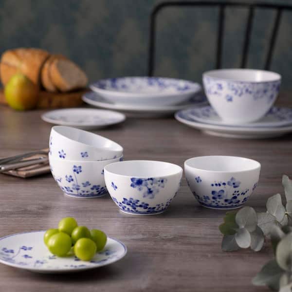 Bloomington Road Blue 4.25 in. 10 oz. Mini Bowls (Set of 4)