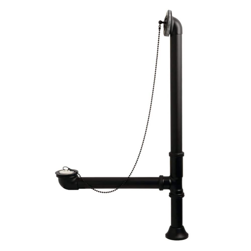 Vintage Claw Foot 1-1/2 in. O. D. Brass Chain and Stopper Leg Tub Drain in Matte Black price history on PriceWatchPro