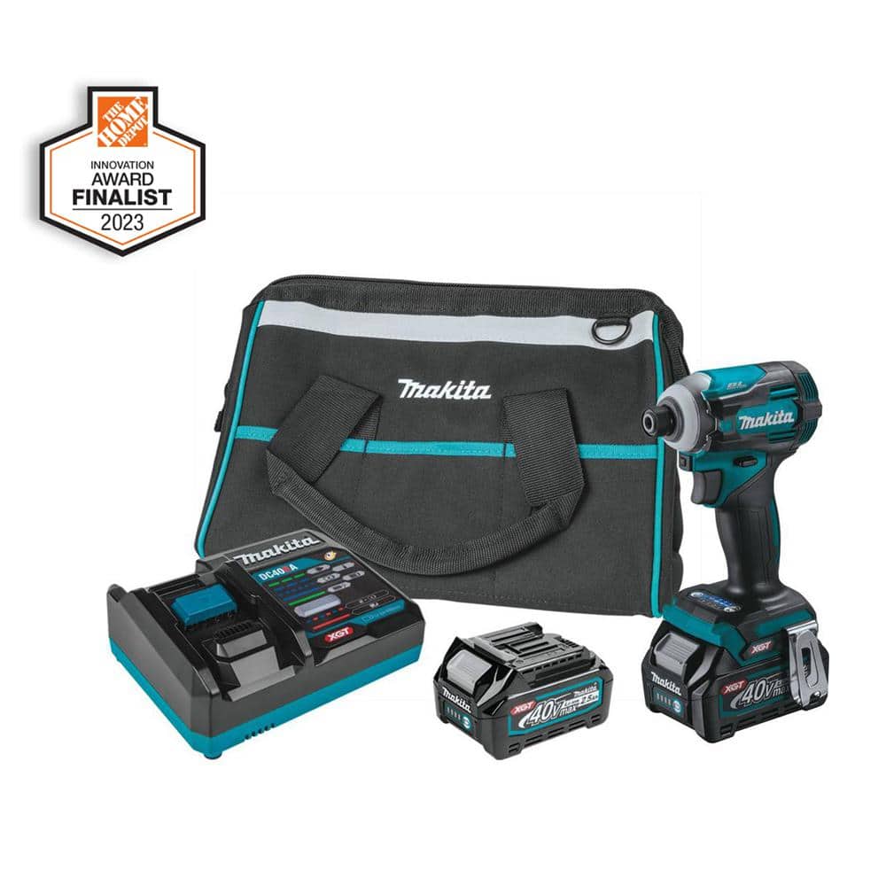 Makita 40V Max XGT Brushless Cordless 4-Speed Impact Driver Kit, 2.5Ah  GDT01D The Home Depot