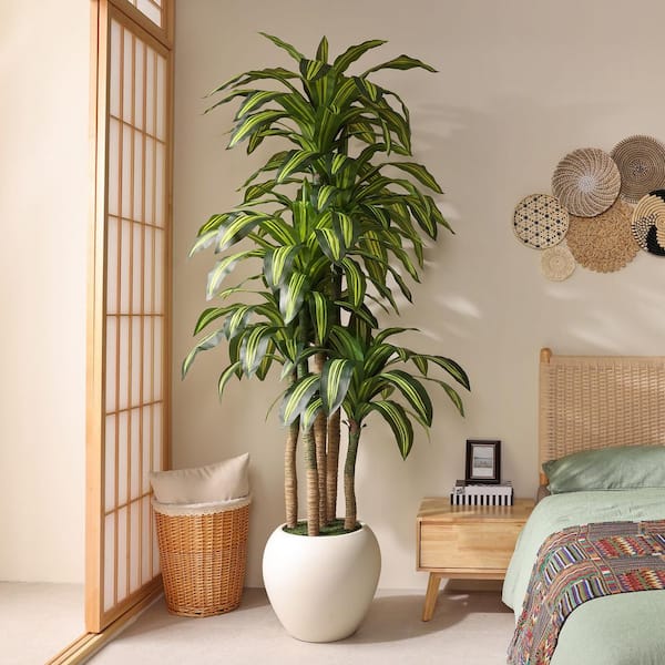 DR.Planzen 8 ft. Artificial Dracaena Plant Indoor Outdoor Fake