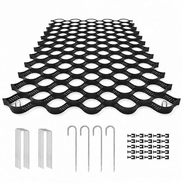 196.8 in. x 79.2 in. x 2 in. Black Plastic Honeycomb Gravel