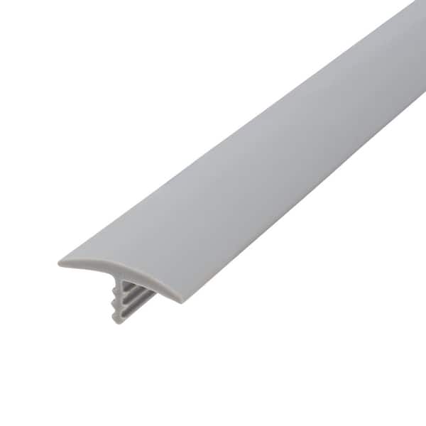 Outwater 11/16 in. Dove grey Flexible Polyethylene Center Barb Bumper Tee Moulding Edging 25 foot long Coil