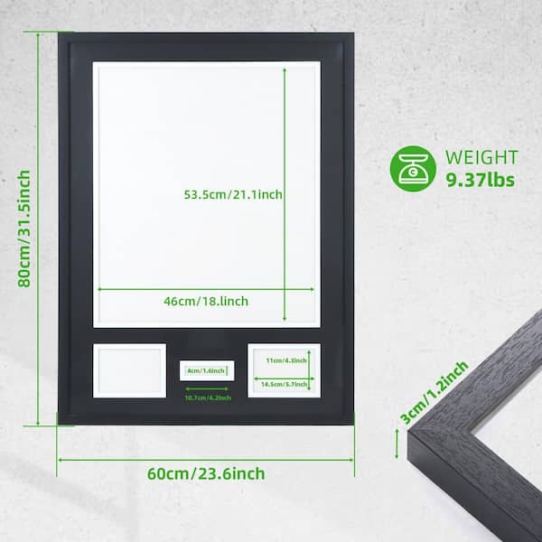 Jersey Frame Display Case Black 23.6 in. x 31.5 in. Jersey