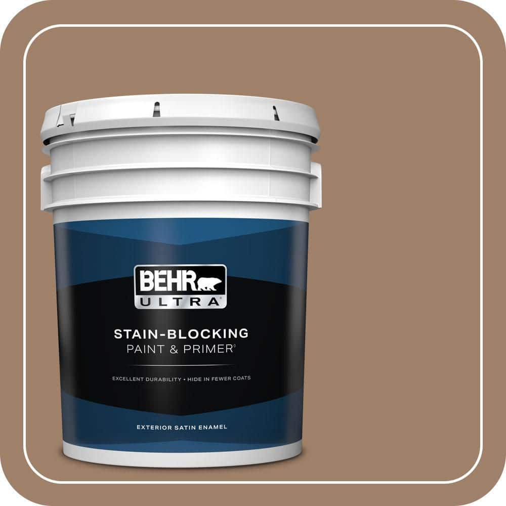 5 gal. #ECC-40-3 Seasoned Acorn Satin Enamel Exterior Paint & Primer product image for price tracking