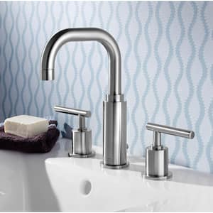 Serin 8 in. Widespread 2-Handle Bathroom Faucet in Polished Chrome