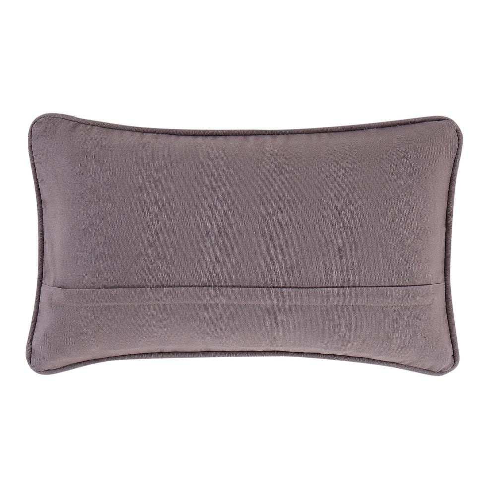 Coastal Brown and Gray Jute Accent Pillow with Rope Trim