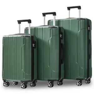 Merax Lightweight 3-Piece Soft Pink ABS Hardshell Spinner Luggage