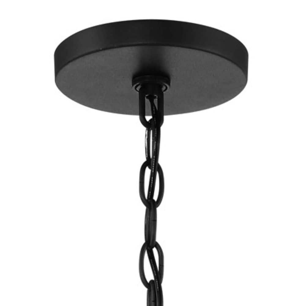 Translucent Sliver Linen Shade 3-Light Sand Coal Pendant