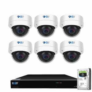 8-Channel 8MP 2TB NVR Smart Security Camera System with 6 Wired Dome Cameras 2.8 mm Fixed Lens Artificial Intelligence