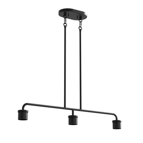 3-Light Black Chandelier Light Accessories Fixture