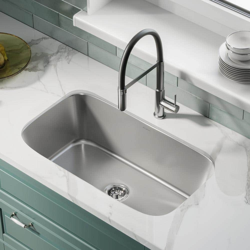 KBFmore 31 Inch Double Equal Bowl Undermount Classic Kitchen Sink with 6  Pieces Sink Accessories