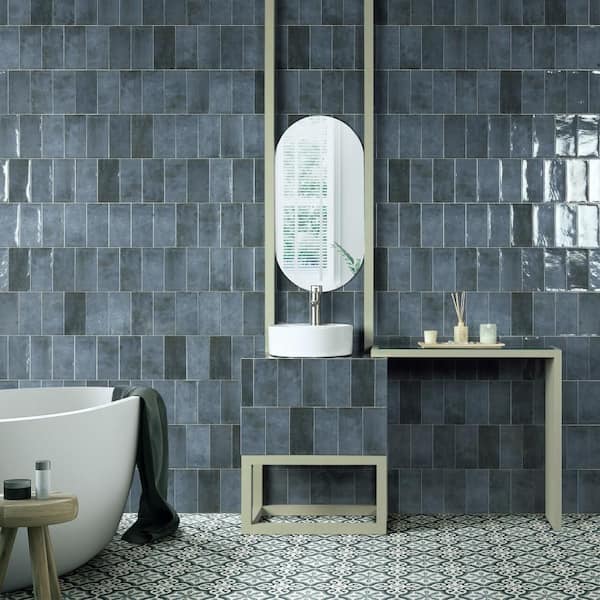 Camden Azurro 4 in. x 8 in. Ceramic Wall Tile (11.5 sq. ft. /Case)