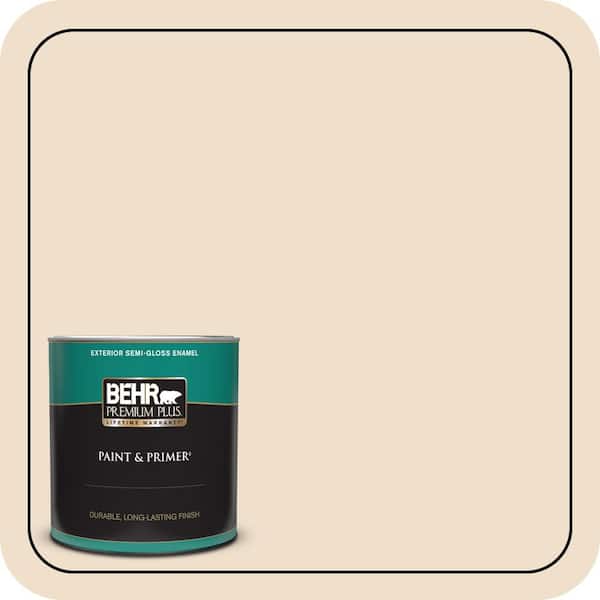 BEHR PREMIUM PLUS 1 qt. #N280-1 Scroll Semi-Gloss Enamel Exterior Paint & Primer