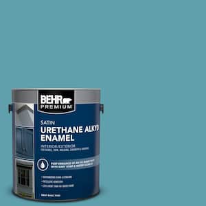 1 gal. #BIC-53 Turquoise Urethane Alkyd Satin Enamel Interior/Exterior Paint