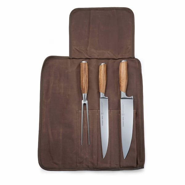 SCHMIDT BROTHERS CUTLERY Zebra Wood 8 in. Stainless Steel Full