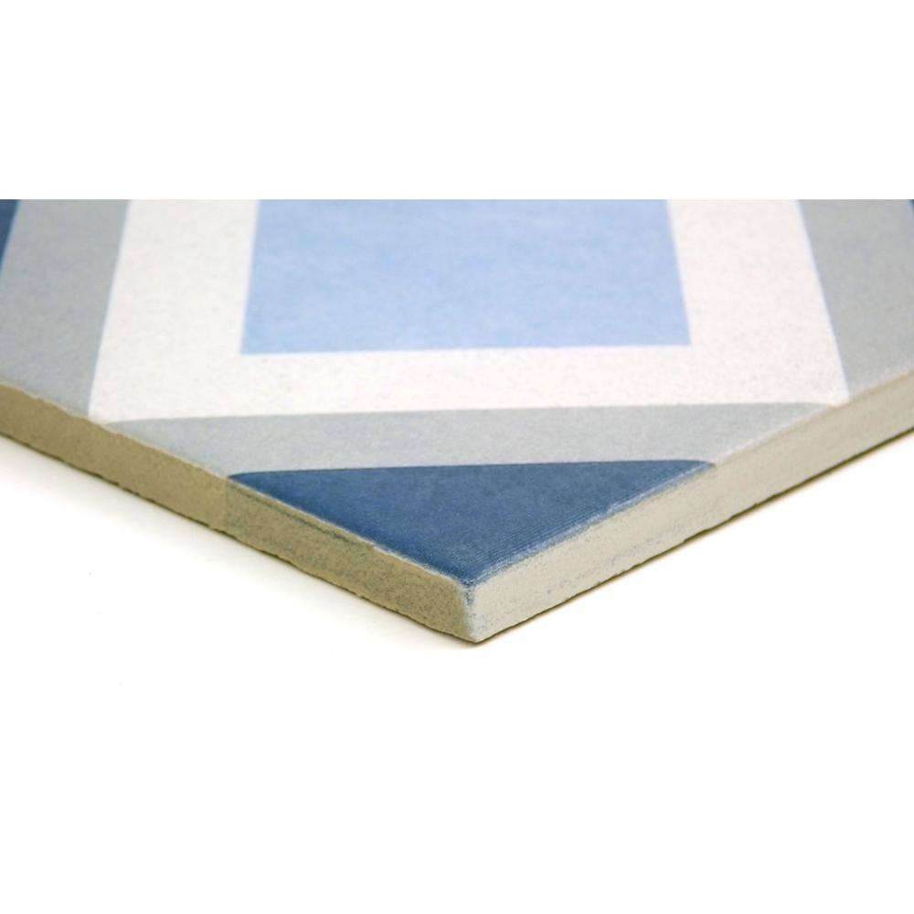 Design Blue and Gray Matte Porcelain Wall & Floor Tile
