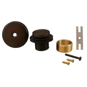 Toe Touch Bath Tub Drain Conversion Kit with 1-Hole Overflow Plate, Oil Rubbed Bronze