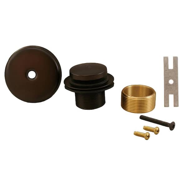 JONES STEPHENS Toe Touch Bath Tub Drain Conversion Kit with 1-Hole Overflow Plate, Oil Rubbed Bronze