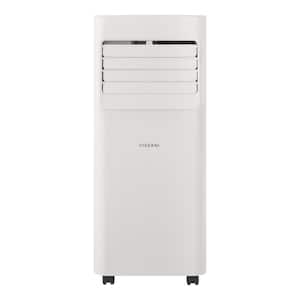 6,000 BTU Portable Air Conditioner Cools 250 sq. ft. Cools and Dehumidifies, with Remote in White