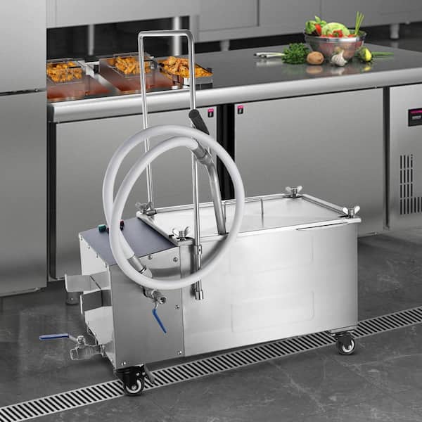 Mobile Fryer Filter 38L ( 33 qt )Oil Tank Capacity Oil Filtration System with 10 L/min Oil Filtration Speed
