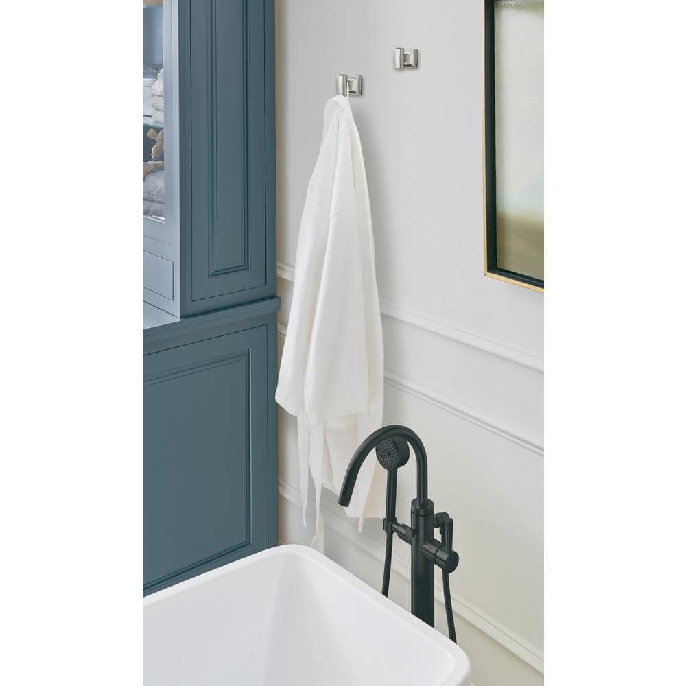 Polished Nickel Single Prong Bathroom Robe Hook