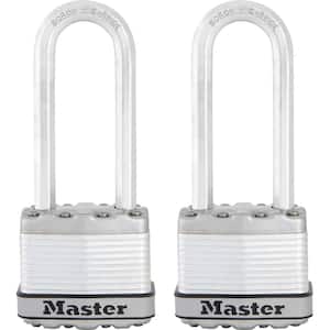 Heavy Duty Outdoor Padlock with Key, 1-3/4 in. Wide, 2-1/2 in. Shackle, 2 Pack