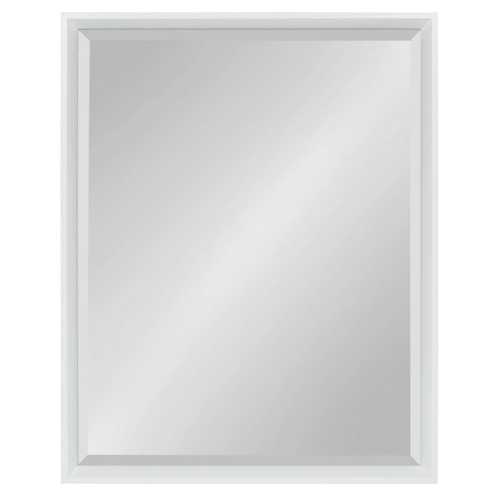 Calter Large Rectangular White Polystyrene Framed Wall Mirror