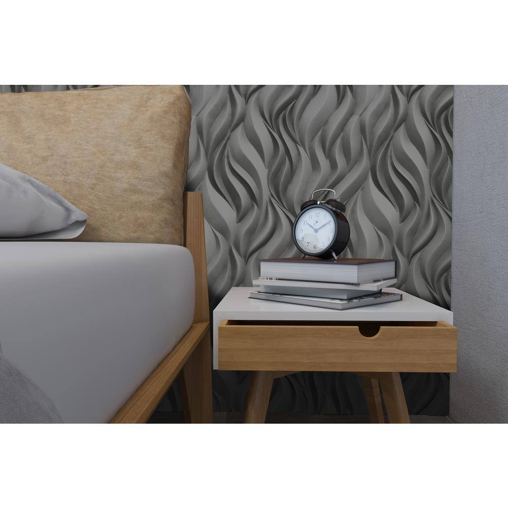 White 24" x 24" 3D Textured Geometric Wall Panels