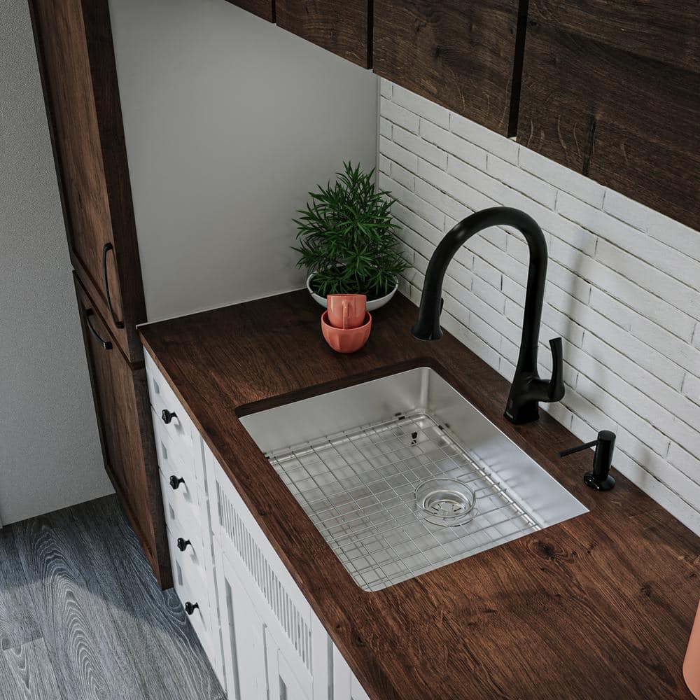 23.13'' Stainless Steel Undermount Single Bowl Kitchen Sink