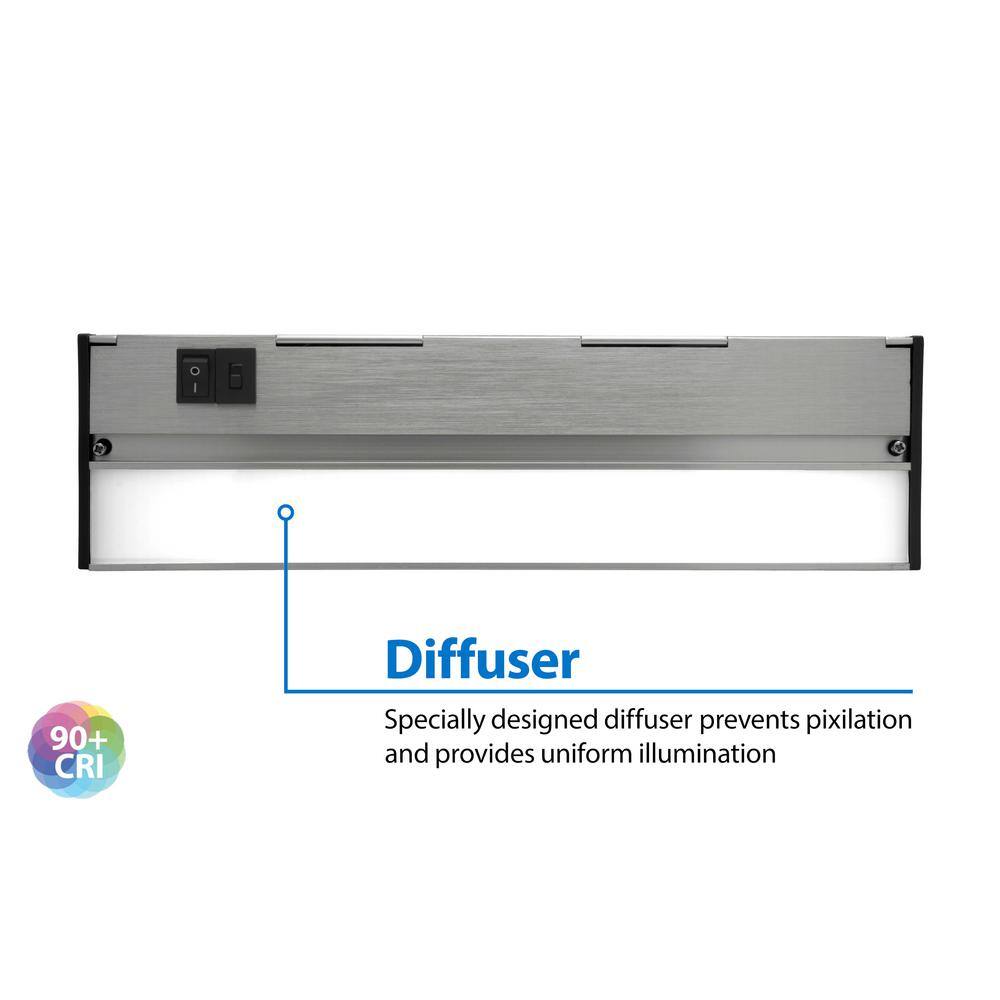 12.5'' Nickel LED Under Cabinet Light Bar