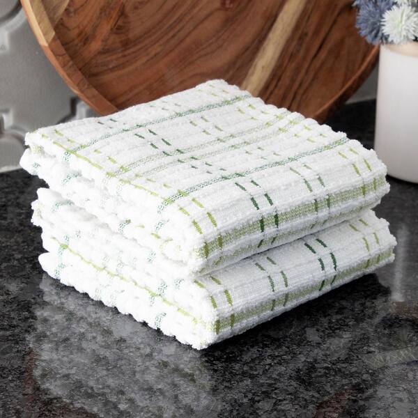 Ritz 100% Terry Cotton, Highly Absorbent Dish Cloth Set, 12 x 12, 6-Pack, Cactus Green