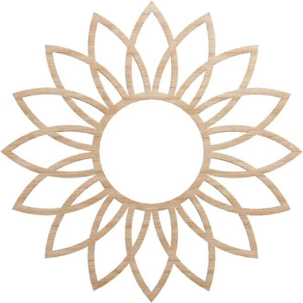 Ekena Millwork 0.25 in. x 26 in. x 26 in. Wood (Alder) Medallion Moulding