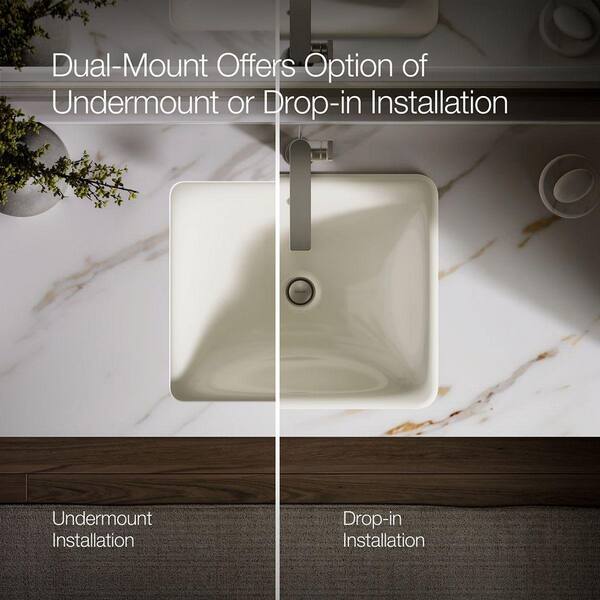 KOHLER Iron 18.6 in. x 15.75 in. Undermount Bathroom Sink in