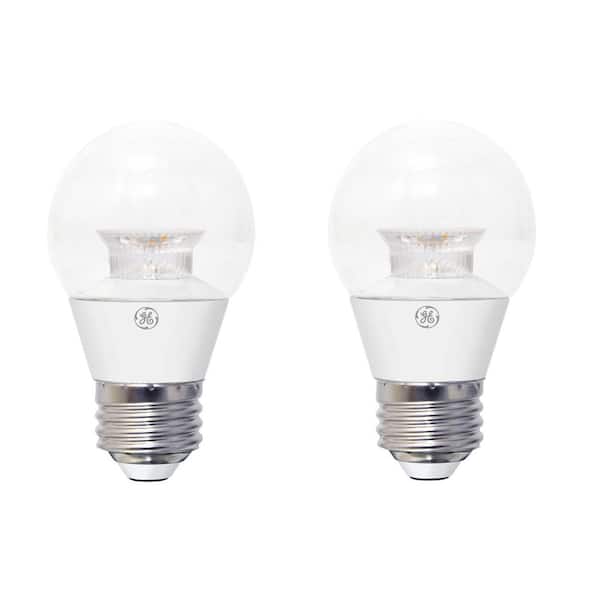 GE 40W Equivalent Daylight (5000K) High Definition A15 Clear Dimmable LED Light Bulb (2-Pack)