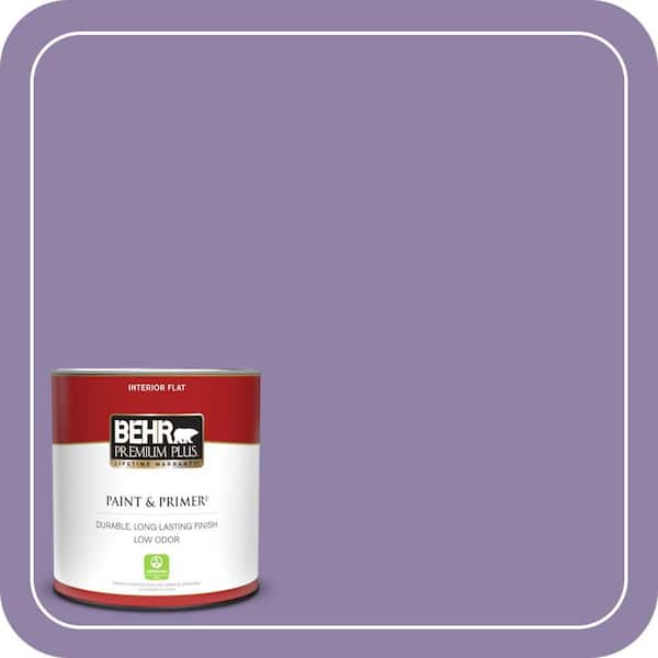 BEHR PREMIUM PLUS 1 qt. #650D-5 Fabulous Grape Flat Low Odor Interior Paint & Primer