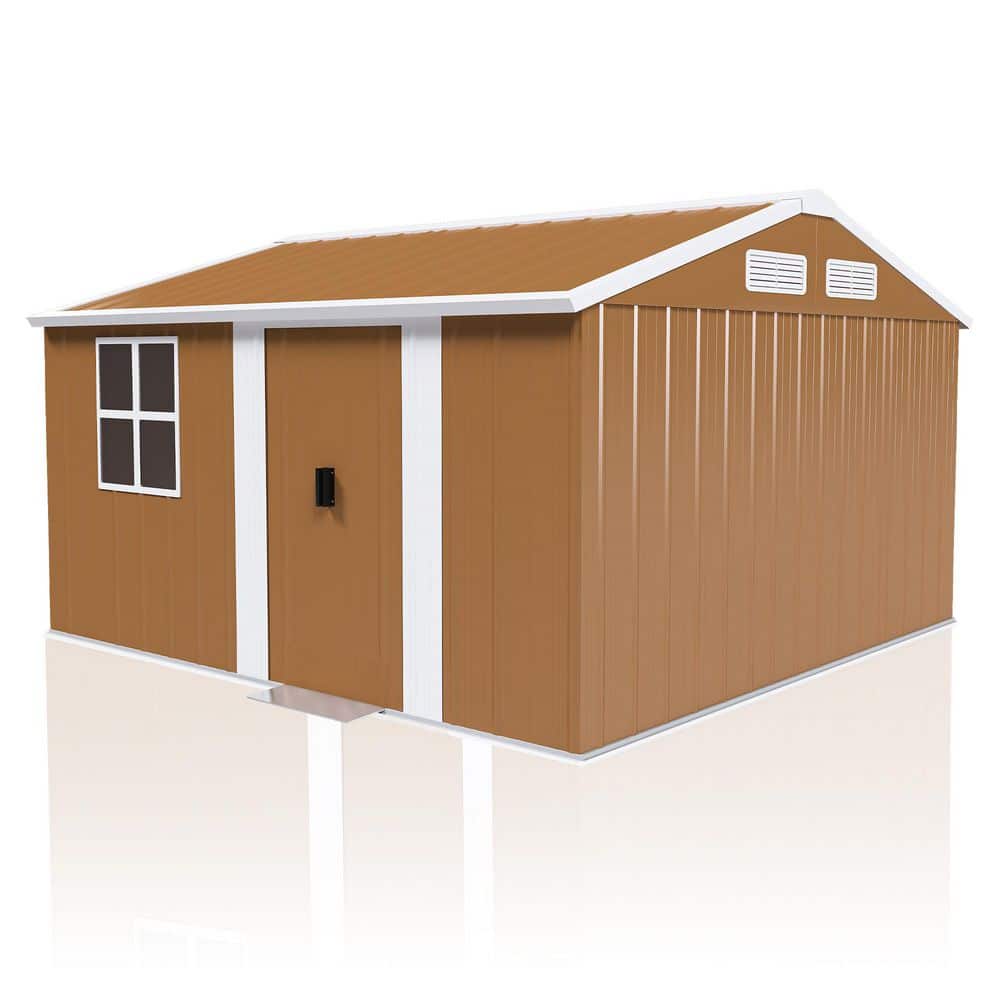 12ft. W x 10 ft. D Heavy-Duty Metal Garden Storage Shed with