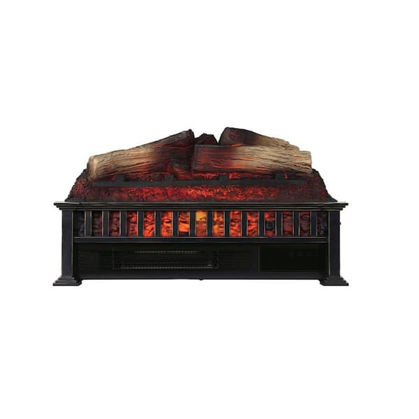 23 in. Infrared Electric Fireplace Log Set Heater with Adjustable LED Flames and Remote, Crackling Sound