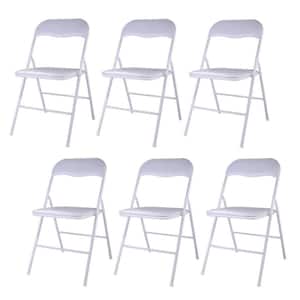 White Plastic Folding Chair (Set of 6)
