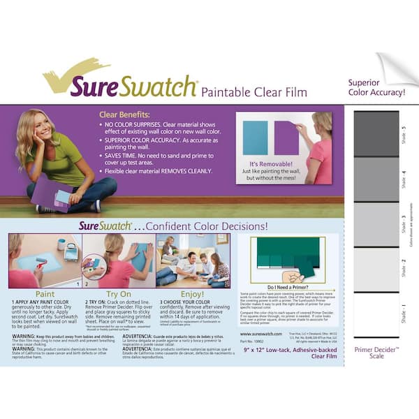 SureSwatch 9 in. x 12 in. Paint Swatches (50-pack)